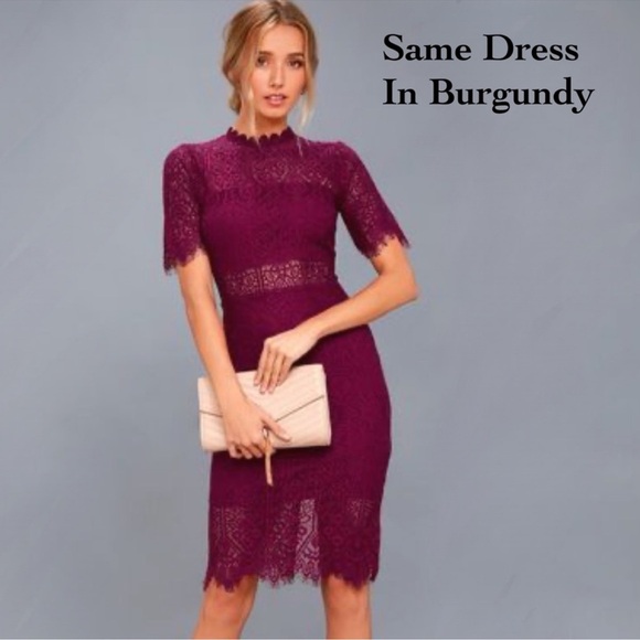 Lulus Red Lace Short Sleeve Mini Dress - Picture 10 of 14